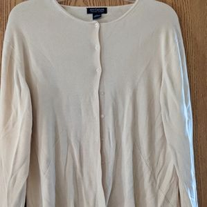 Ann Taylor Front Button long sleeve sweater Silk